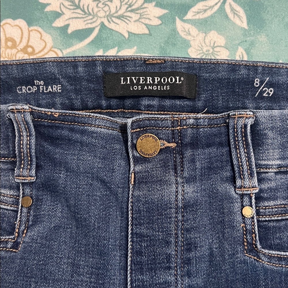 Liverpool Crop Flare Jean - Picture 2 of 8